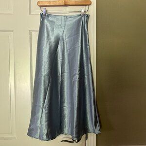 Shein Satin Skirt XS Blue/Grey Barely Worn